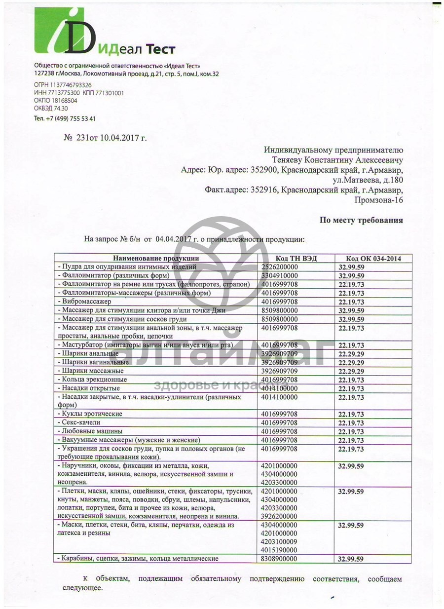 Сертификат на товар Насадка Sitabella Platino Вулкан 1шт Насадка Sitabella Platino Вулкан 1шт сертификат