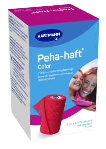Бинт Peha-haft эластичный самофиксирующийся красный 8см*4м