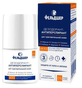 Дезодорант-антиперспирант против избыточного потоотделения Фельдшер 50мл