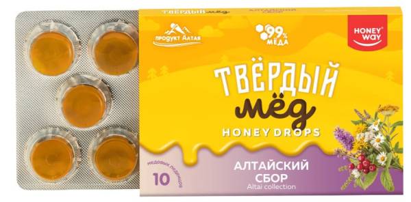 Твердый мед Алтайский сбор HoneyWay 30г фотография