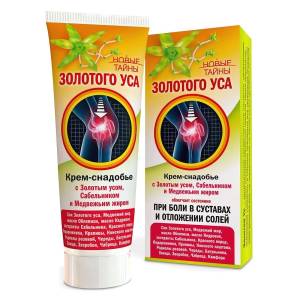 Крем-снадобье при боли в суставах и отложении солей Новые Тайны Золотого Уса 75мл