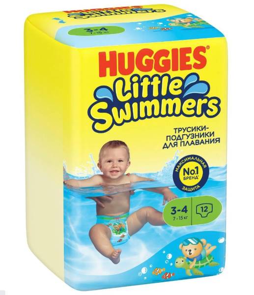 Подгузники Хаггис Little Swimmers для плавания 3-4 12шт фотография