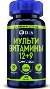 Мультивитамины 12+9 комплекс БАД GLS 90 капсул